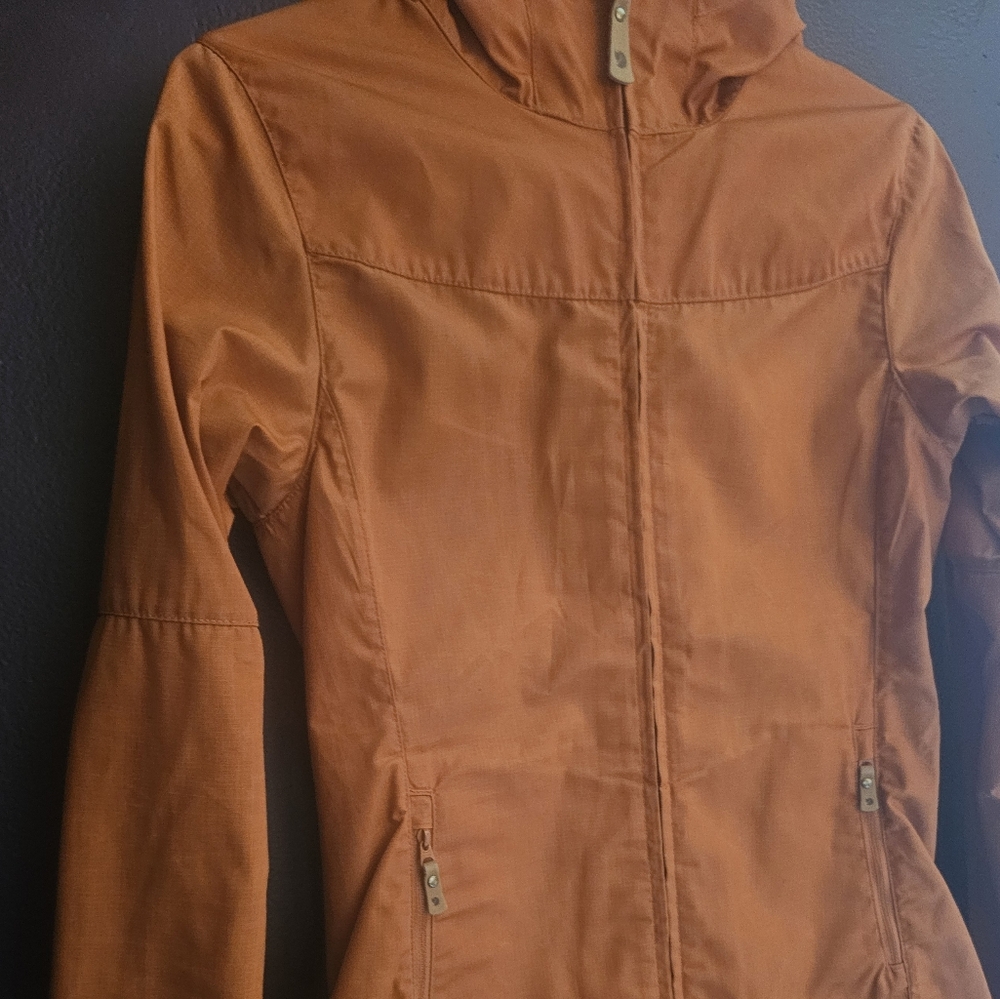 Fjallraven Orange Utility Jacket with Rugged Texture. Worn once!
